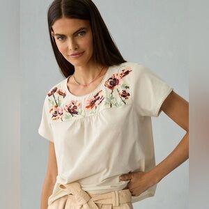 Anthropologie x Tiny Fern Embroidered Tee